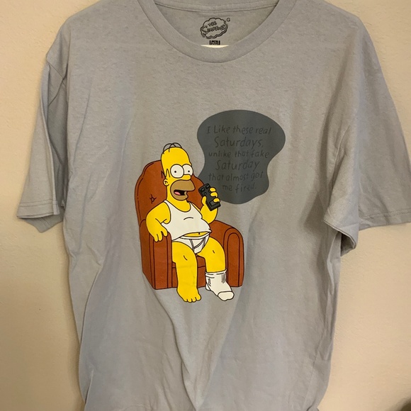 Men’s Large Bart Simpson Tee Shirt - Picture 1 of 5